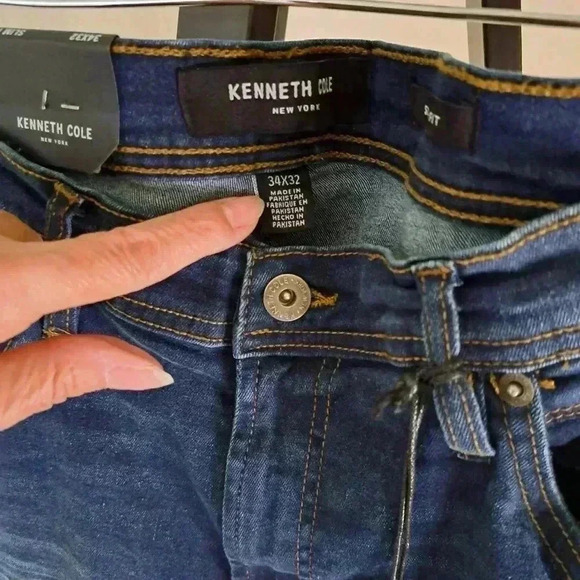 KENNETH COLE Jean SLIM FIT 34 X 32 LOW RISE WAIST - Picture 6 of 10